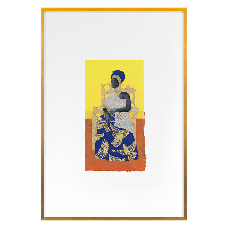African Royals 4 Print by Ngo, PC, Gold Single Picture Framed, 48'' H x 33'' W