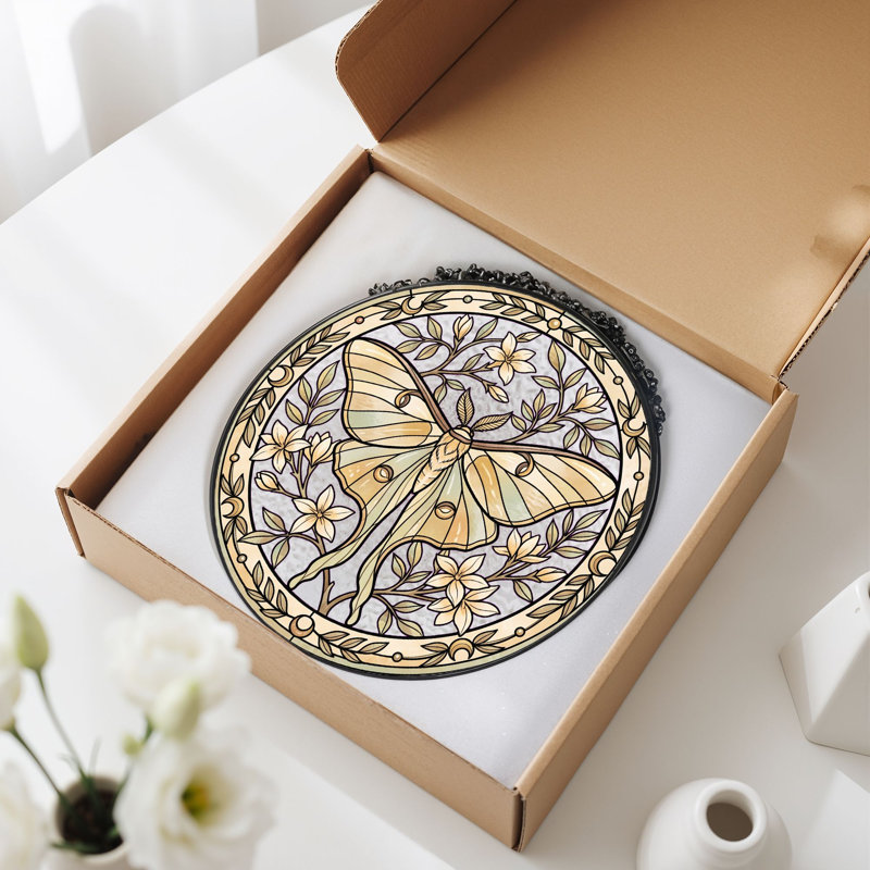 Vitrail Moth Floral, H 7,8 po