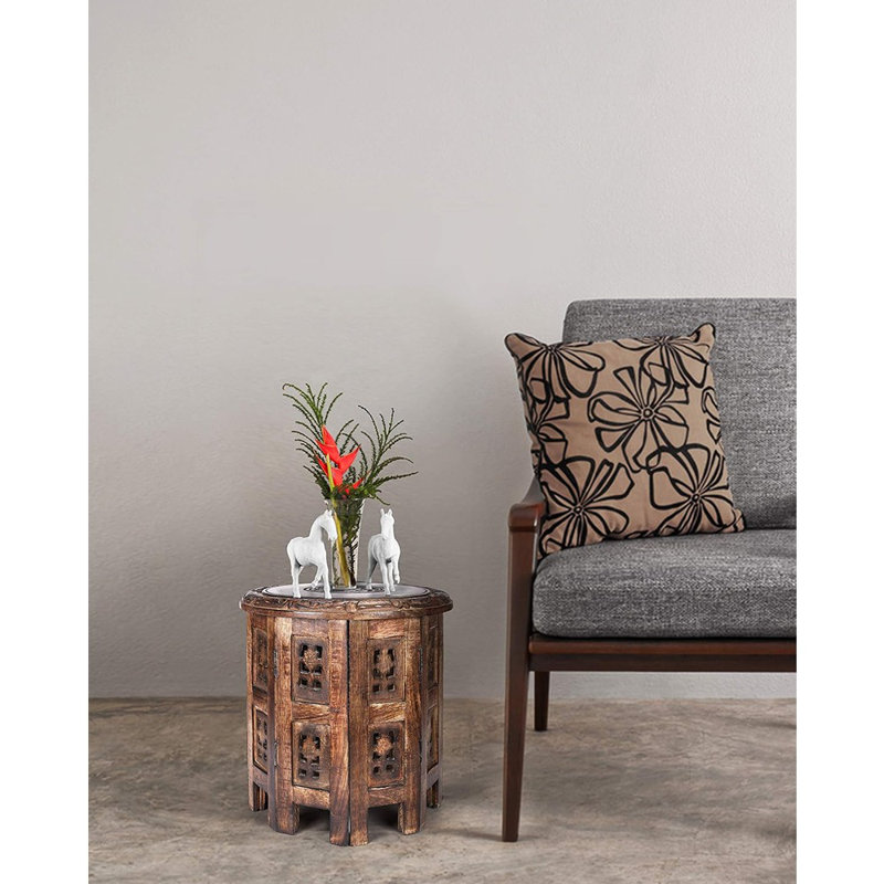 Table de bout ronde The Wood Town Vintage