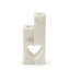 Bougeoirs piliers Amar Marble Love - Paquet de 2