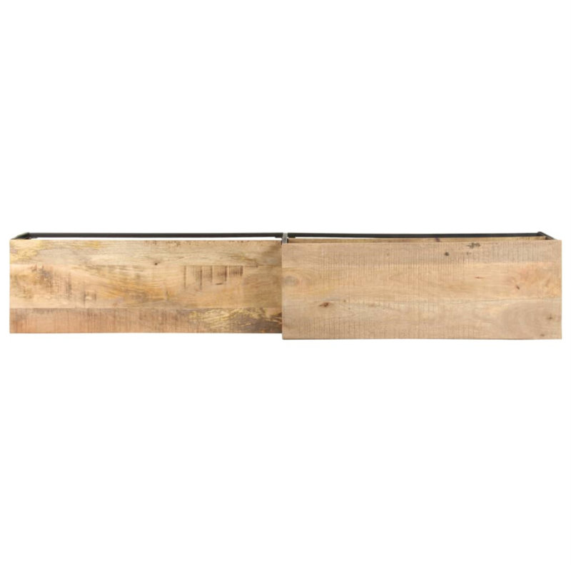 Meuble télé en bois massif, Bois de manguier brut
