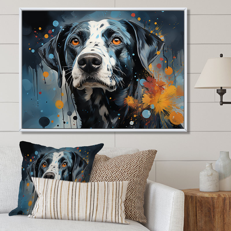 «Dalmatian Dream IV», reproduction sur toile, Cadre naturel flottant, H 24 po x l 32 po x P 1 po