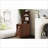 MDF Nightstand with Drawers &amp; Shelves, Solid Wood Legs for Bedroom Corners