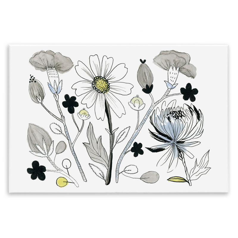 Plaque murale simple avec brins de nature dessinés par Ashley Davis, H 13 po x l 19 po