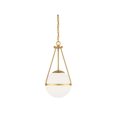 Romo 1-Light Pendant in Natural Brass