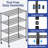 4-Shelf 48"W x 24"D Heavy Duty Adjustable Wire Shelving Unit with Casters-1179369838-1179369833