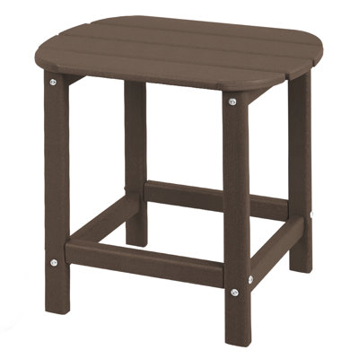 Table d'appoint d'extérieur, tables d'appoint en PEHD Adirondack, petites tables de véranda d'extérieur robustes, table de bout de patio résistante aux intempéries et facile à assembler pour le jardin, le balcon, le porche et la piscine