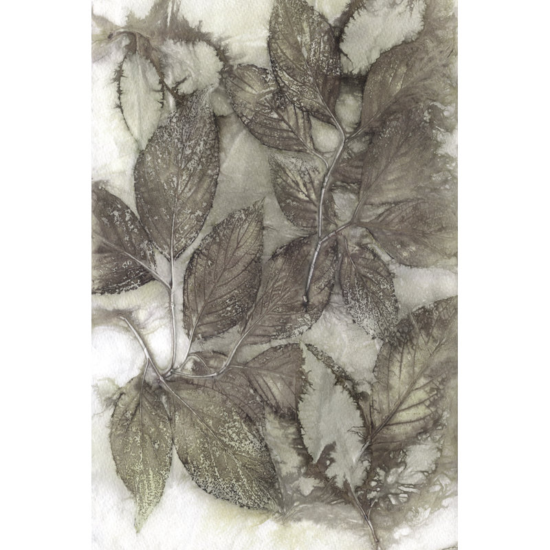 «Dogwood Leaves III» par Kathryn Phillips - reproduction d'art sur toile tendue, H 36 po x l 24 po