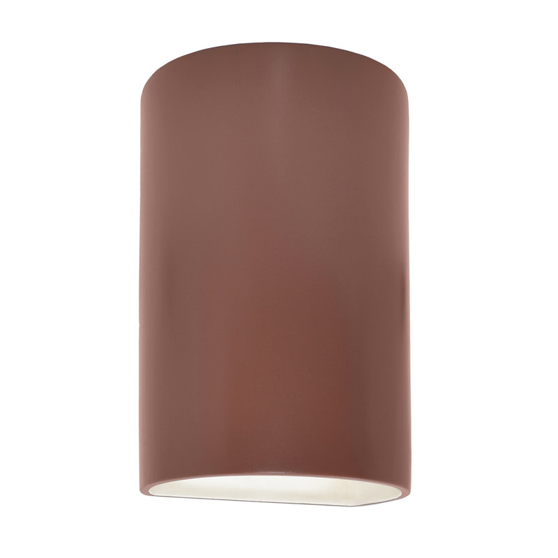 Applique murale 1 lumière Pacursa, H 12,5 po x l 7,75 po x P 6,25 po, Incandescente (non incluse), Terracotta
