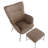 Bayliegh Faux Leather Accent Chair with Ottoman-794975232