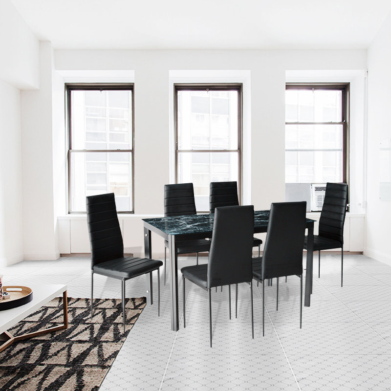 Renick Dining Set, Marble
