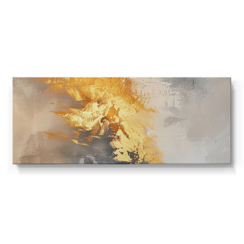 Toile tendue avec châssis abstrait # 4, H 12 po x l 30 po