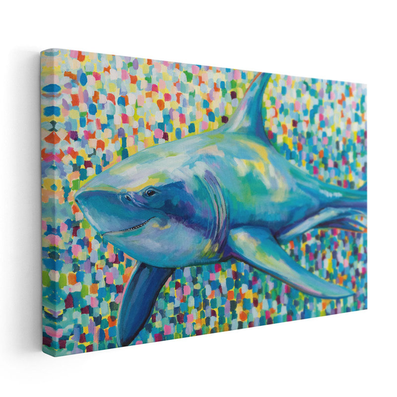 Chatham Shark - reproduction d'art sur toile, H 12 po x l 18 po