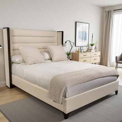 Megan Upholstered Wood Wing Channel