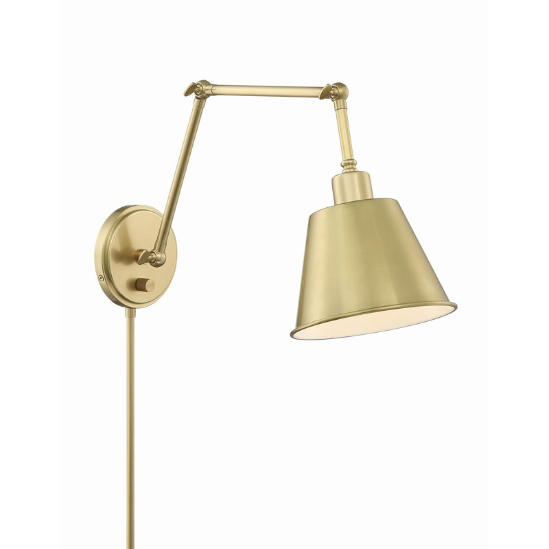 Lampe à bras pivotant à 1 lumière Allianah, Or
