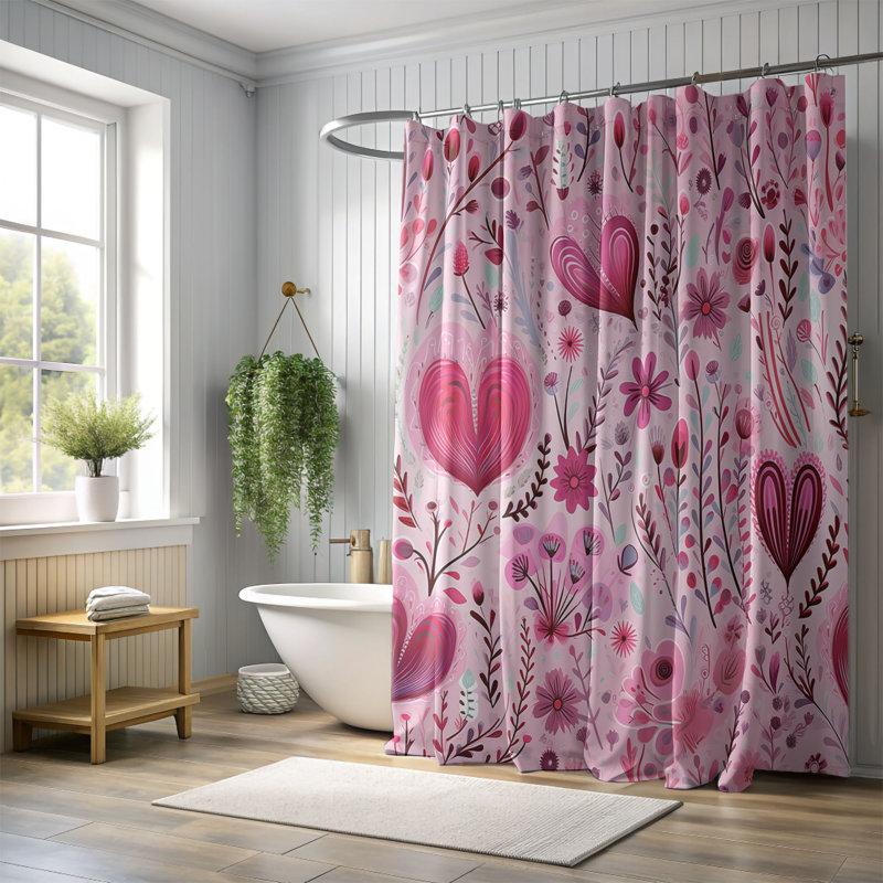 Passion Pulse - rideau de douche standard 1 pièce, H 74 po x l 71 po