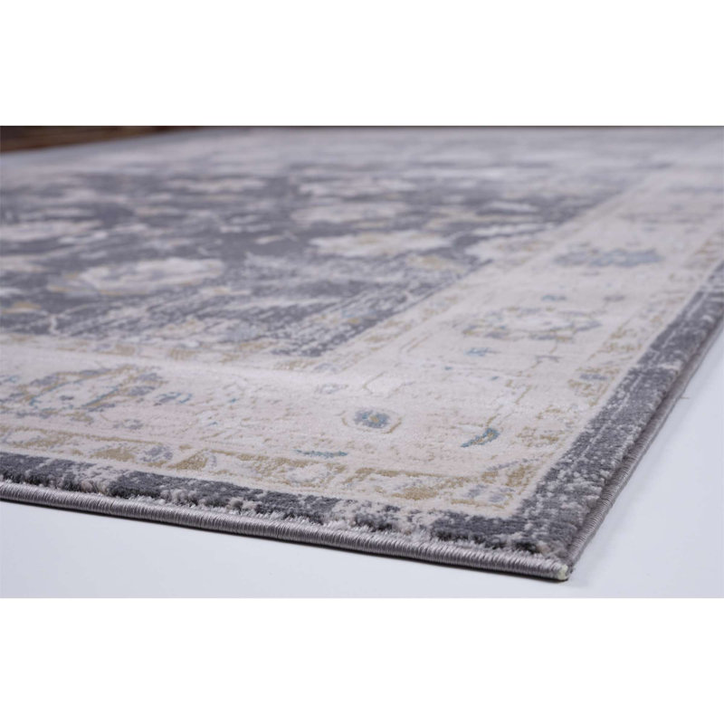 Tapis gris de style sud-ouest Staton, Rectangle 5 pi 3 po x 7 pi 7 po