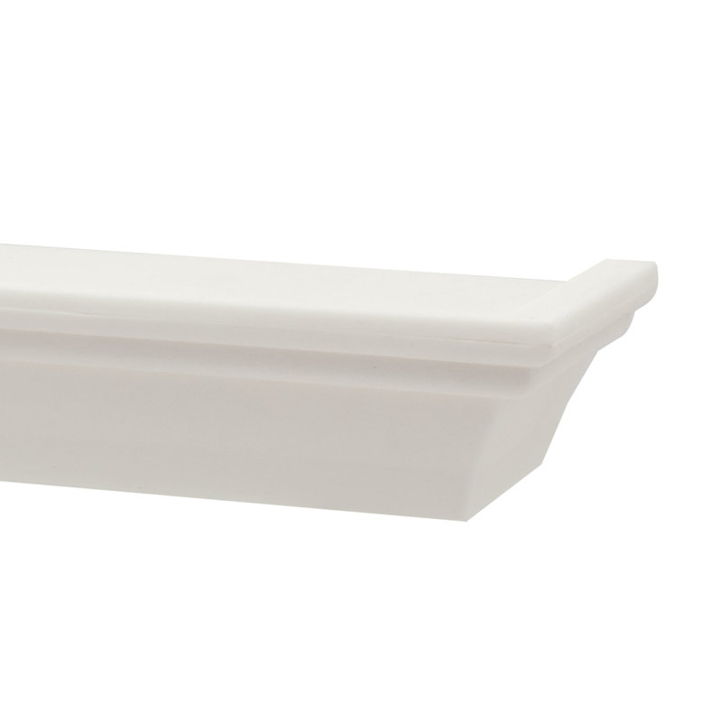 Rectangle Decorative Wall Shelf, White,