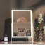 Miroir rectangulaire en métal à DEL