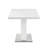 Benae Contemporary Pop-Up-Extendable White Glass Dining Table