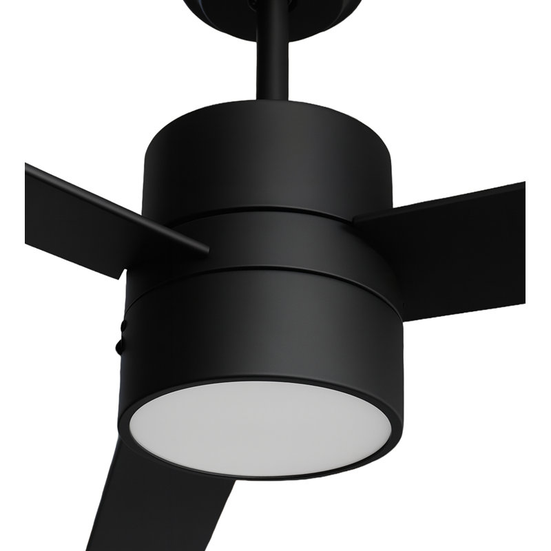 Ventilateur de plafond à DEL 3 pales 52 po - noir, Noir, Noir
