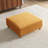 Upholstered Orange Square Corduroy Ottoman with Solid Wood Legs, Single Ottoman Modular Part For Sectional Sofa-113296810