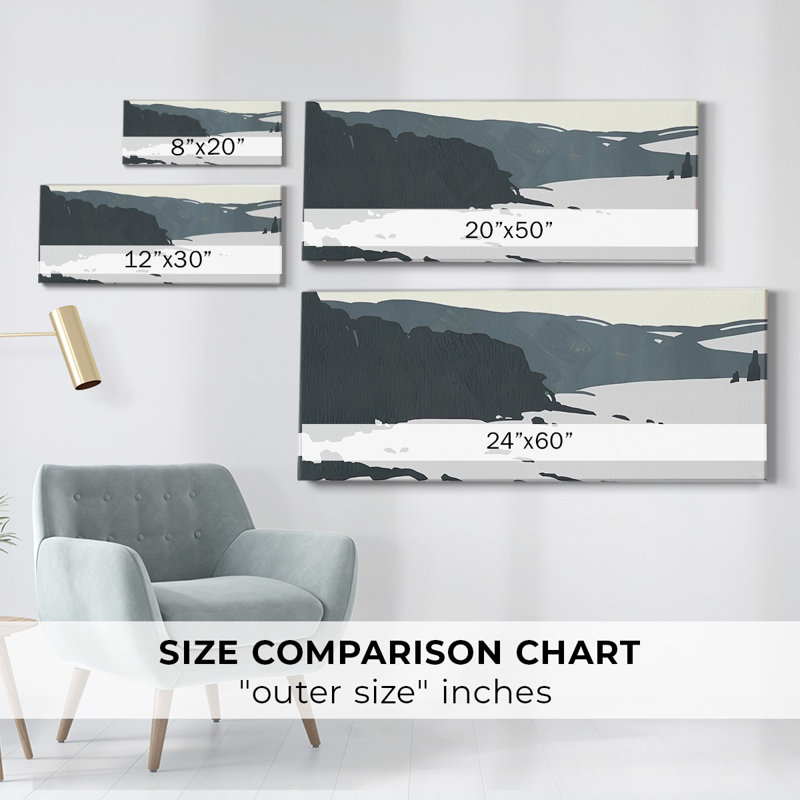 Toile tendue I-Gallery Cutter Island, H 20 po x l 50 po x P 1,5 po