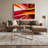 Hard Edge 21 Red Canvas Wall Art-414997243