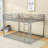 Full Over Full Metal Bunk Bed With Built-In Ladder And Full-Length Guardrails-121403367