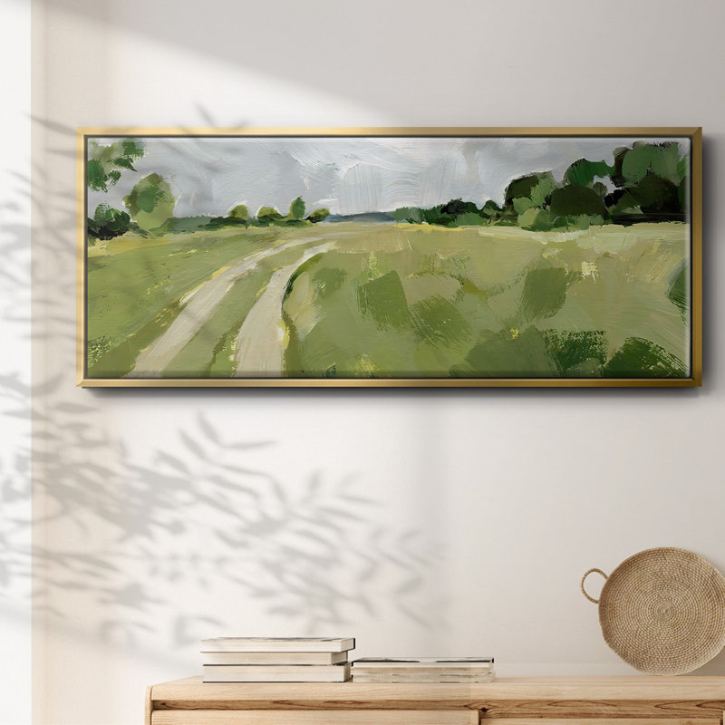 Meadow Trail I - Framed Canvas, 8" H x 20" W