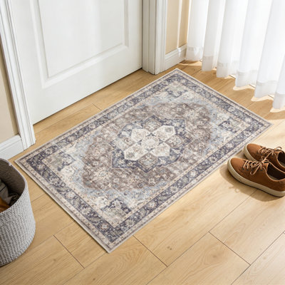 Eaglin C6F88EF46AA34138BE77858D6416897C Brown Accent Rug