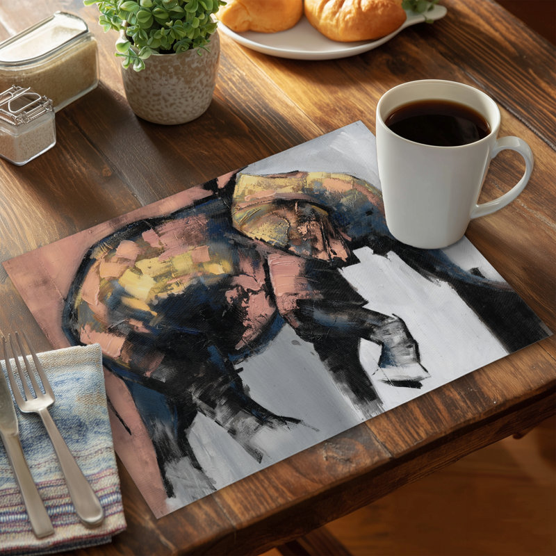 Beautiful Elephant Polyester Placemat - Modern Bedroom Decor