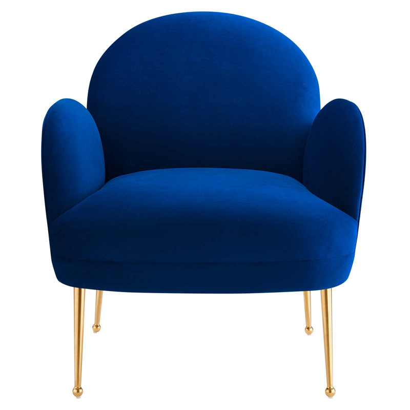 Modway Transcend Performance Velvet Armchair, Navy Velvet