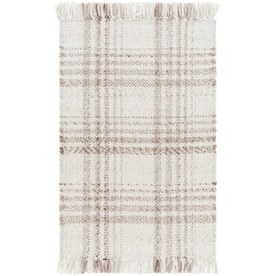 Cay Plaid Flatweave Recycled P.E.T. Indoor/Outdoor Area Rug in Taupe/Beige
