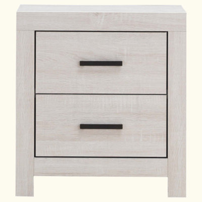 Table de chevet 2 tiroirs Coastal White