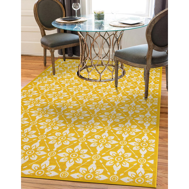 Tapis jaune Aucun, Rectangle 2 pi x 3 pi 1 po