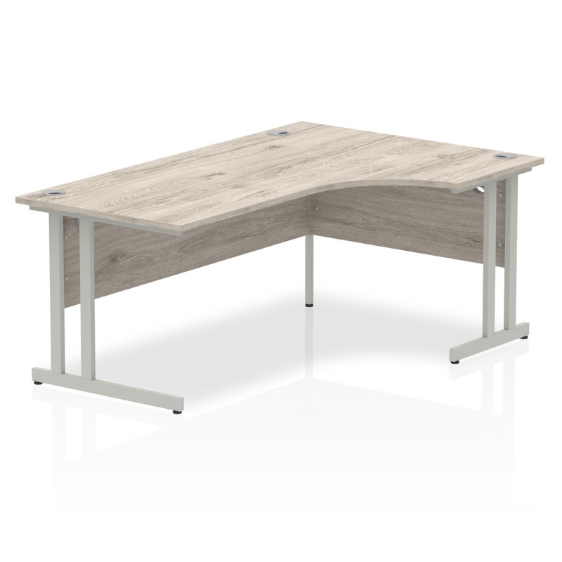 Zetta L-Shaped Solid Wood Base Executive Desk, 73 x 180 x 80, Right Orientation