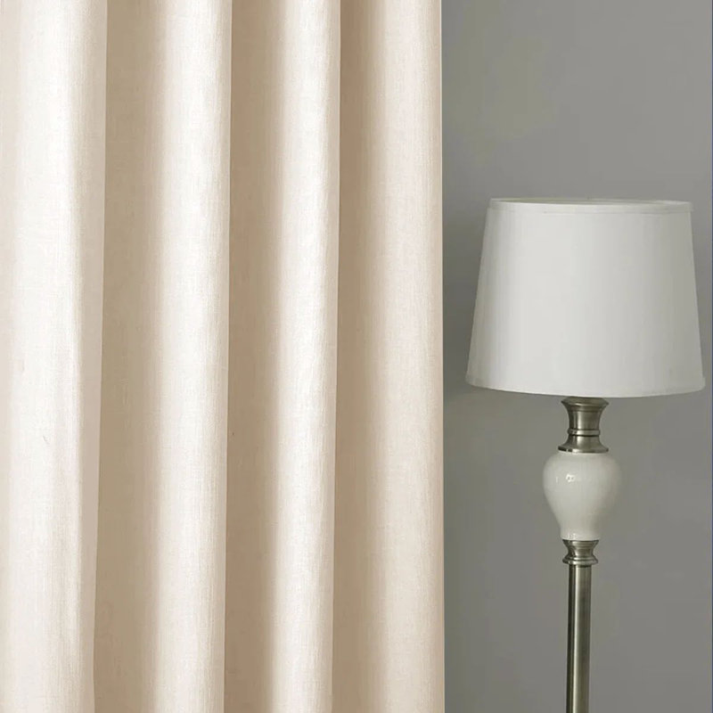 Luxury Ready Made Blackout Eyelet Thermal Curtains (Set Of 2) , 168cm Width x 137cm Drop, Cream