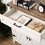 Armoire blanche avec portes de grange pour un rangement compact - Petits objets rustiques
