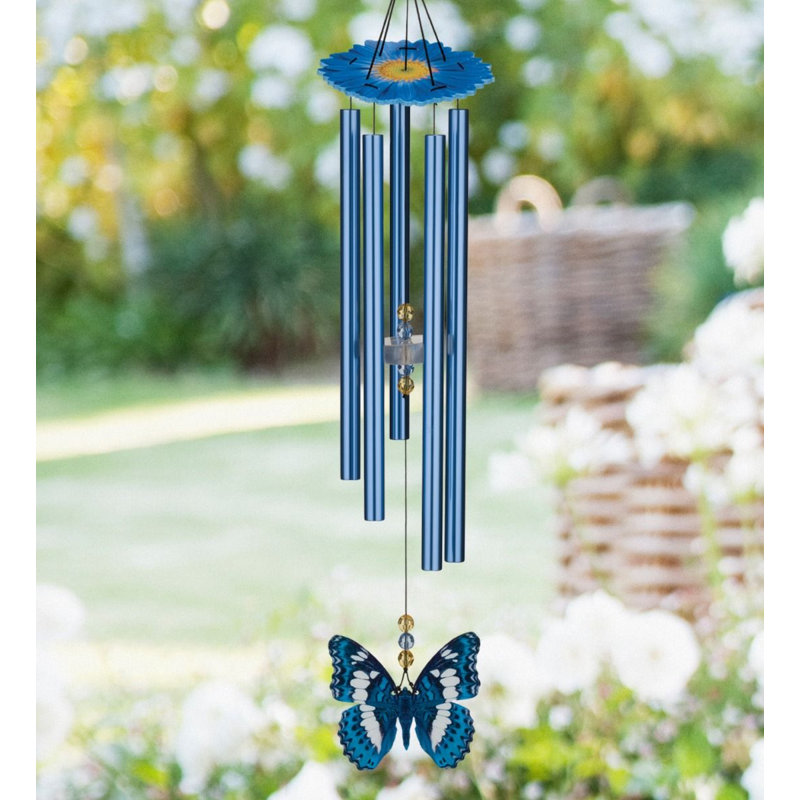Carillon papillon 32 po, Bleu morpho
