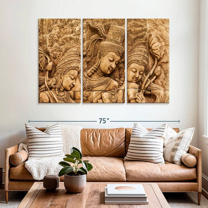 Adella Rama And Sita, 42" H x 65" W