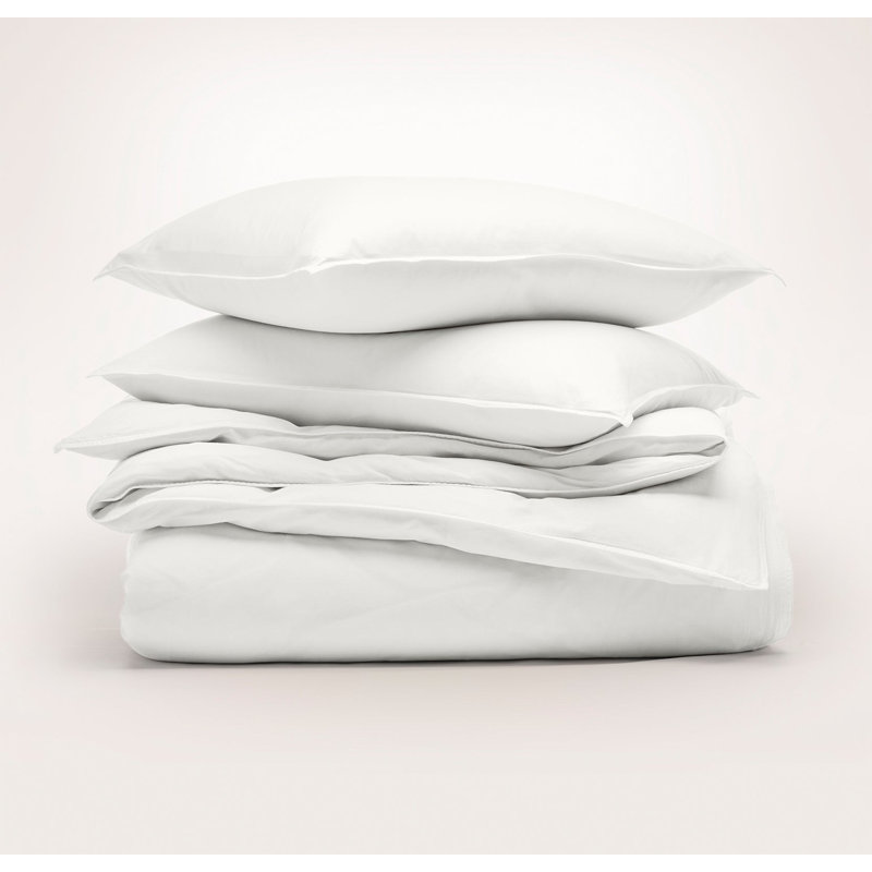Signature Vintage Washed Duvet Set, King/Cal King Duvet Cover + 2 King Shams, Vintage White
