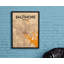 «Baltimore City Map», reproduction d'impression sur affiche en orange clair-24705763
