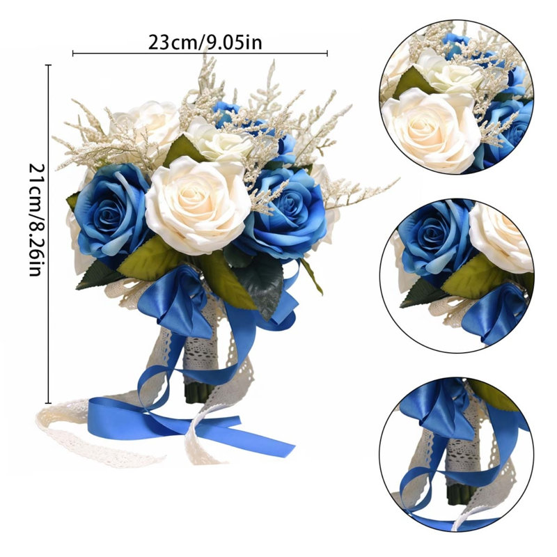 Bouquet de mariage, Bleu