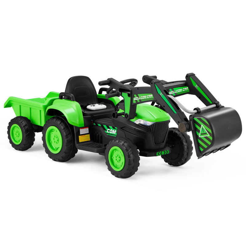 Green 12-Volt Kids Ride-On Tractor with Remote Control