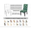 Housses de chaises de Noël - Arbre de Noël vert - ensemble de 6, extensible, amovible, lavable, décoration de salle à manger / maison / vacances
