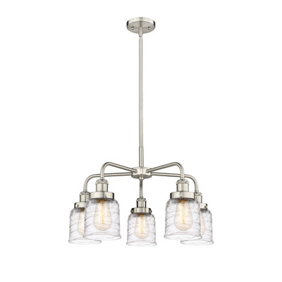 Lustre en verre à 5 lumières Bell