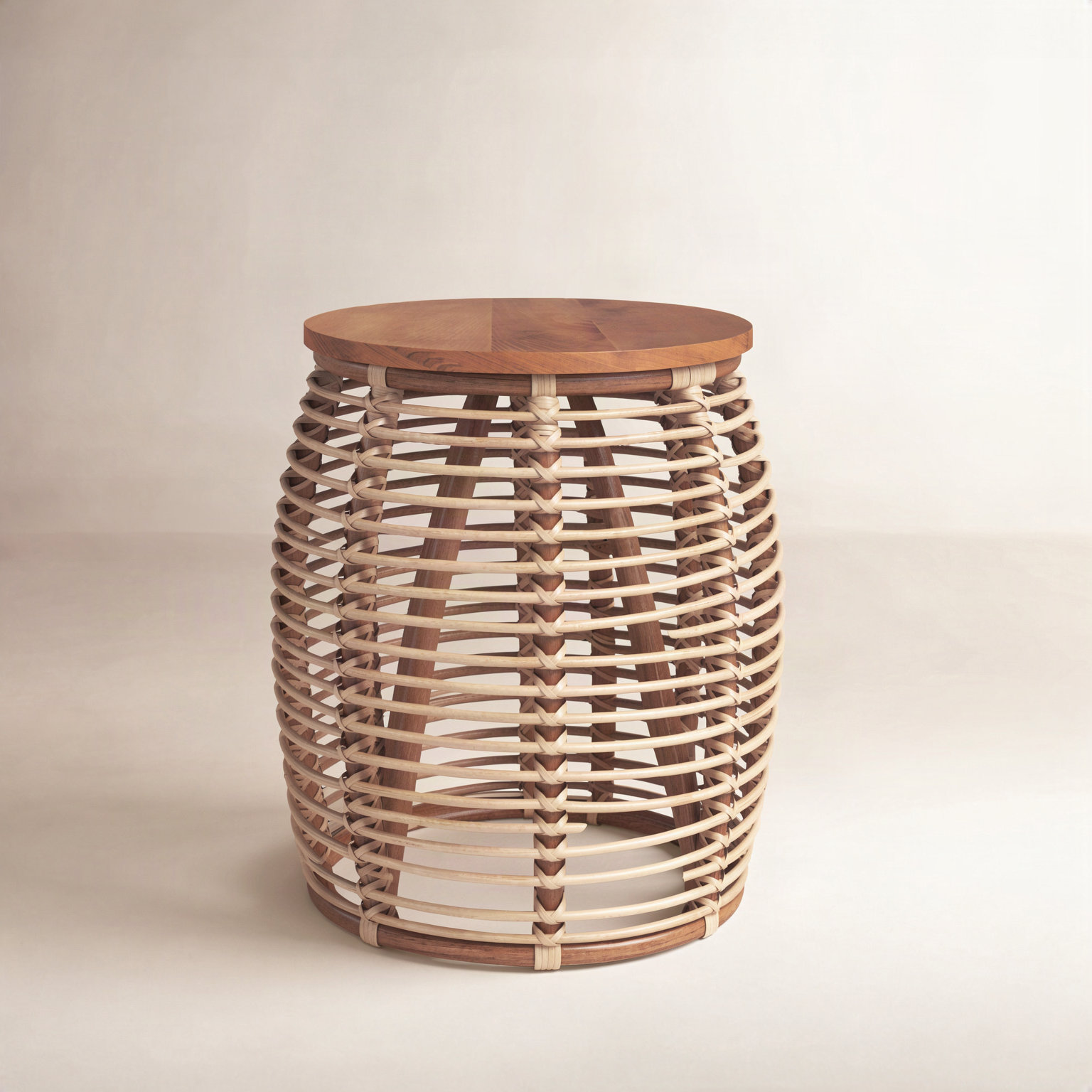 Kiyana Solid Wood End Table, Natural
