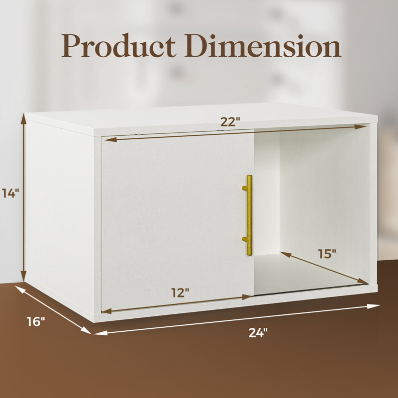 Table de chevet avec porte coulissante Adavia, 2 pièces