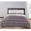 NightComfort Grey & Cream Striped Modern Cotton Rich Duvet Cover Set with Pillowcase-55849767